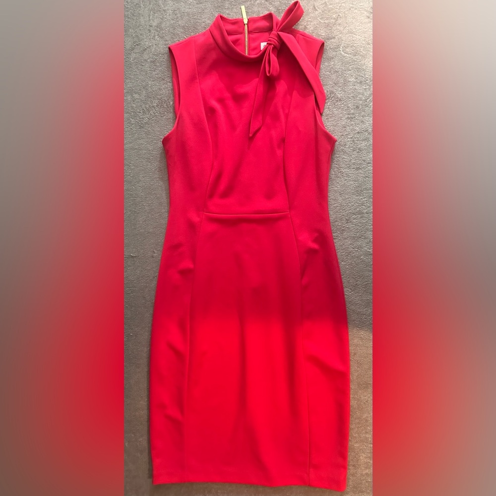Calvin Klein Strapless Red Dress